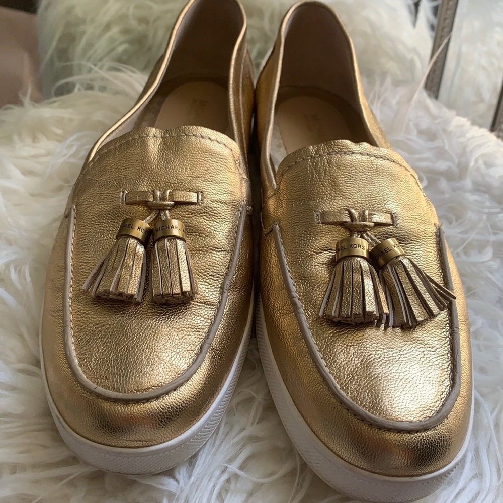 Michael Kors Gold Loafers
